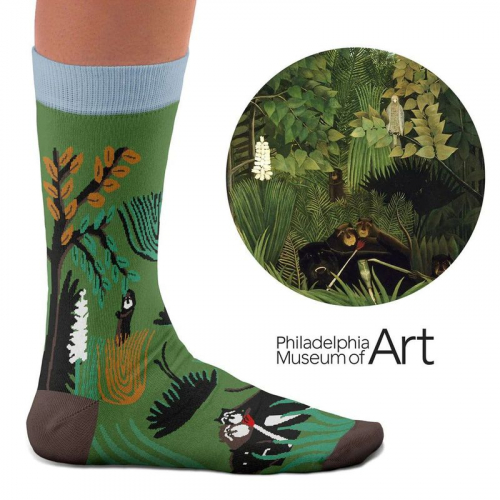 Socken Kunstwerke - Rousseau "Die Spaßvögel"